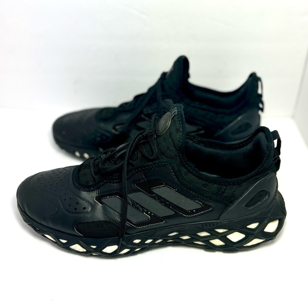 Adidas Web Boost Triple Black Shoes Size 10.5 Running Athletic EUC